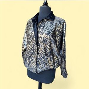 Vintage Seoul Korea 1988 Olympics Stylish Animal Print Women's Reversable Bomber